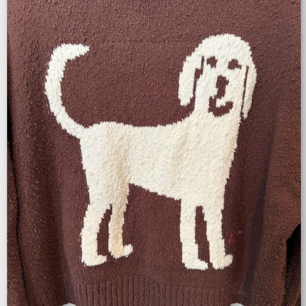NEW FREE PEOPLE Story Book Cotton Blend Sweater In Brown Size Small - Picture 8 of 13